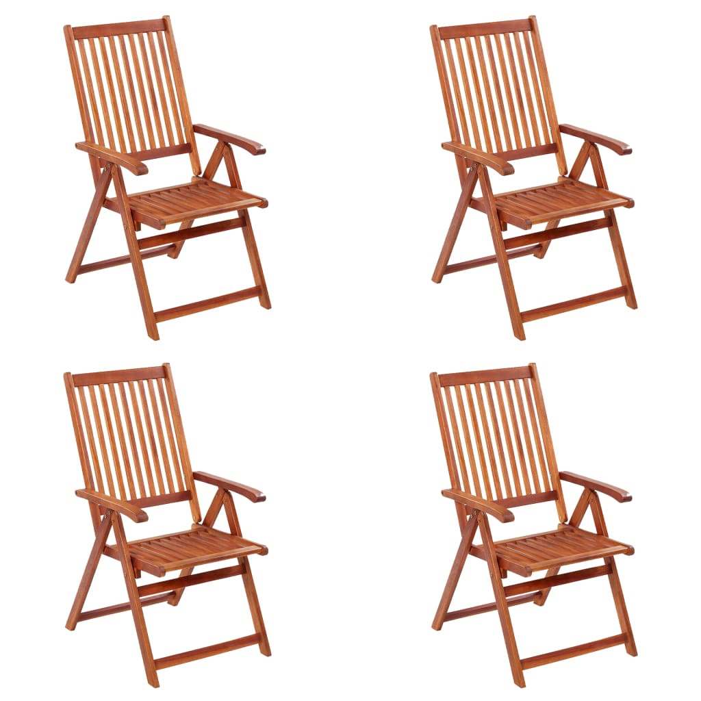 foto del prodotto sedie da giardino pieghevoli 4 pz in legno massello d acacia cod mxl 54275