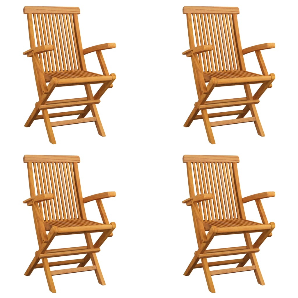 foto del prodotto sedie da giardino pieghevoli 4 pz in legno massello di teak cod mxl 45346