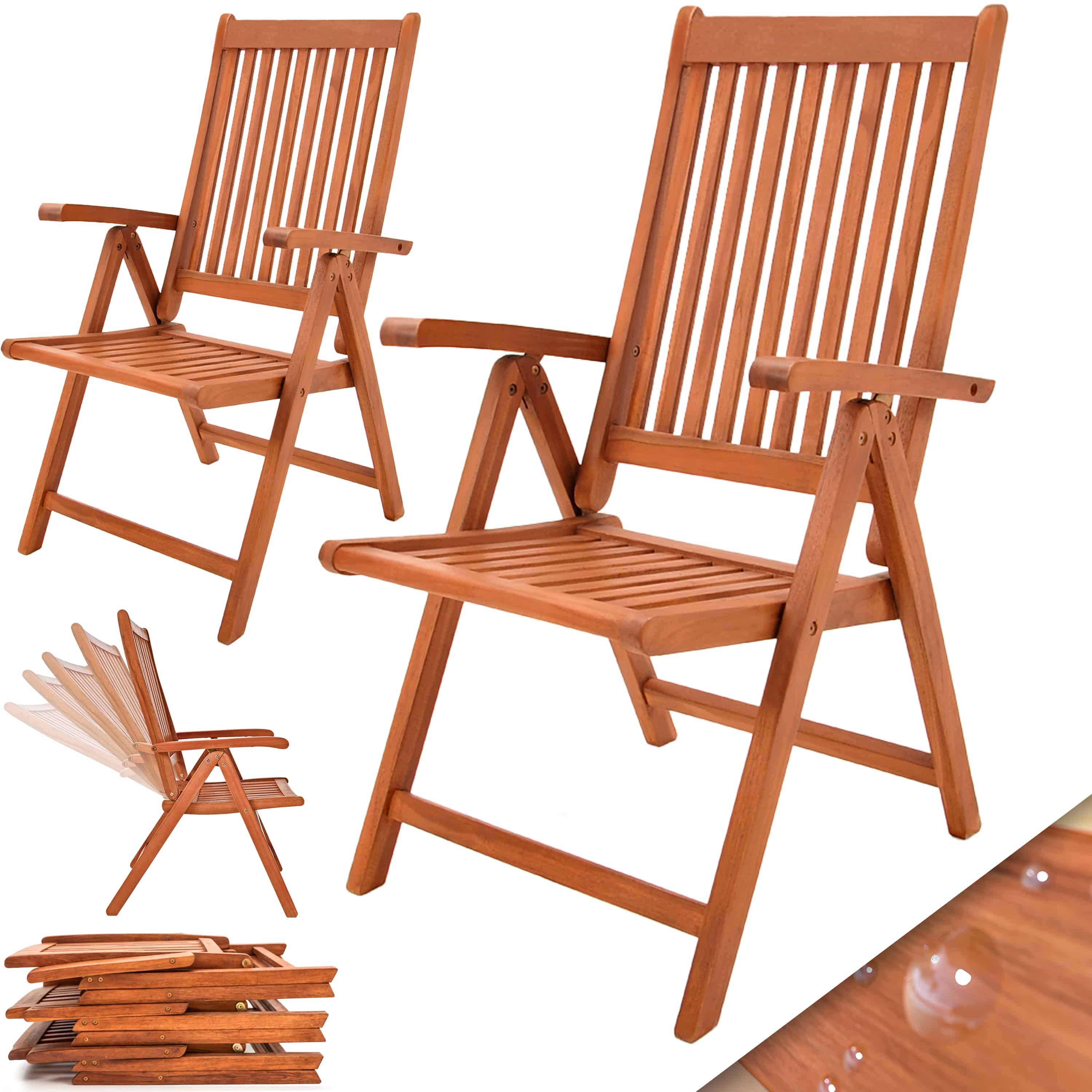 foto del prodotto sedie da giardino vanamo set 2 pz eucalipto fsc