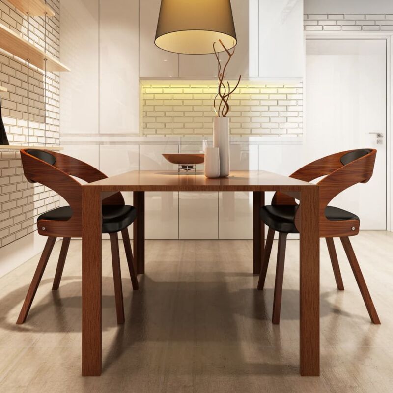 foto del prodotto sedie da pranzo 2 pz marroni in similpelle vidaxl