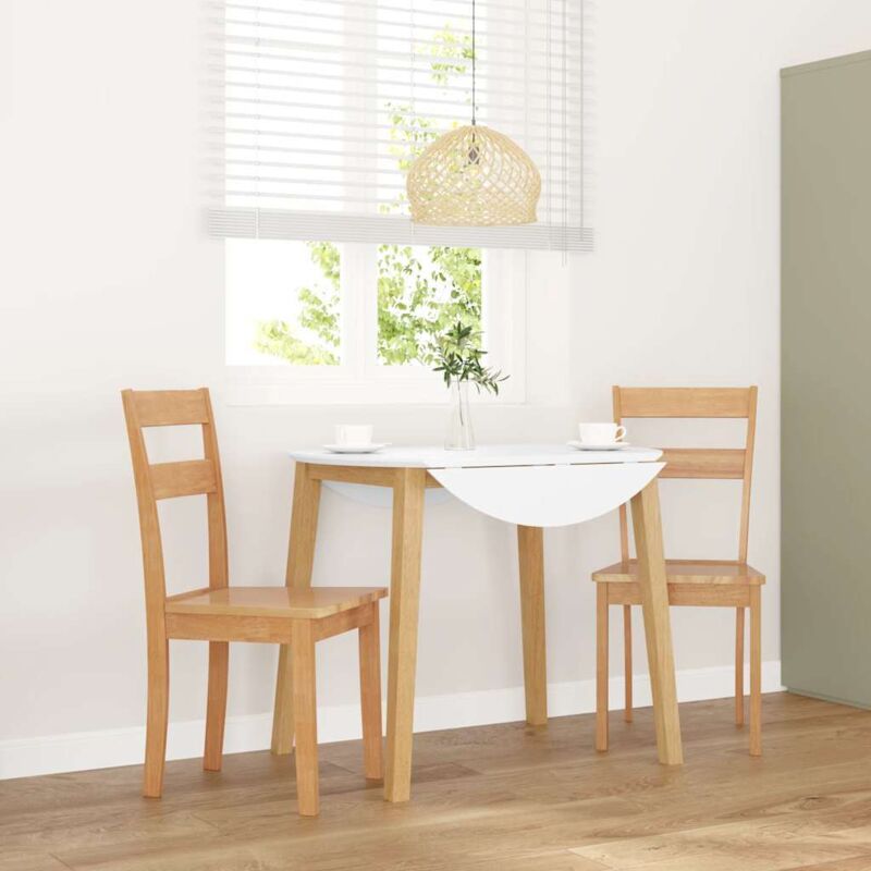 foto del prodotto sedie da pranzo 2 pz naturale in legno massello di hevea vidaxl