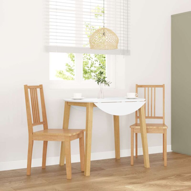 foto del prodotto sedie da pranzo 2 pz naturale in legno massello di hevea vidaxl