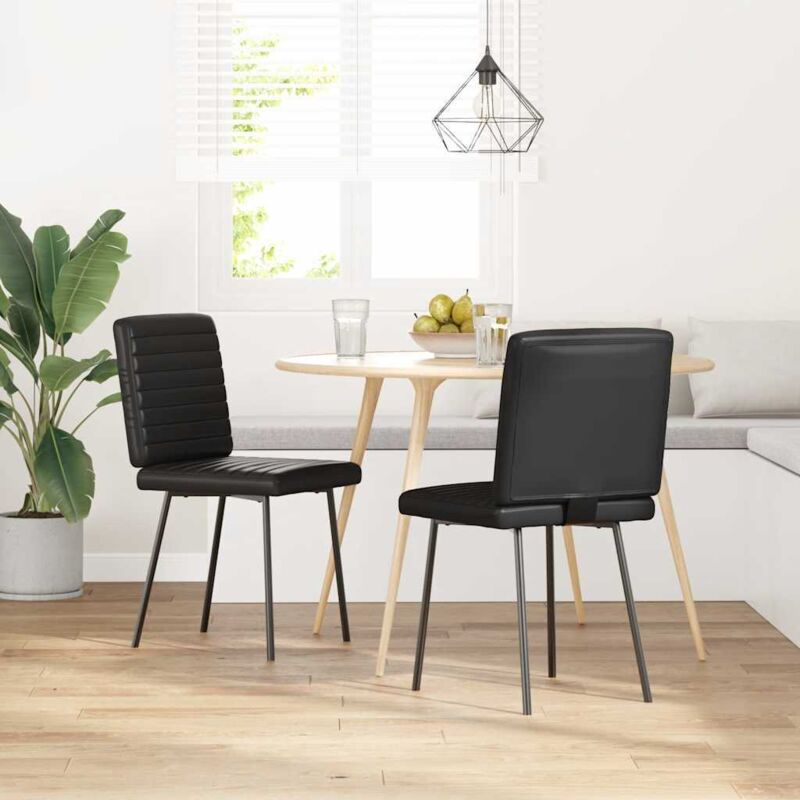 foto del prodotto sedie da pranzo 2 pz nere in similpelle vidaxl