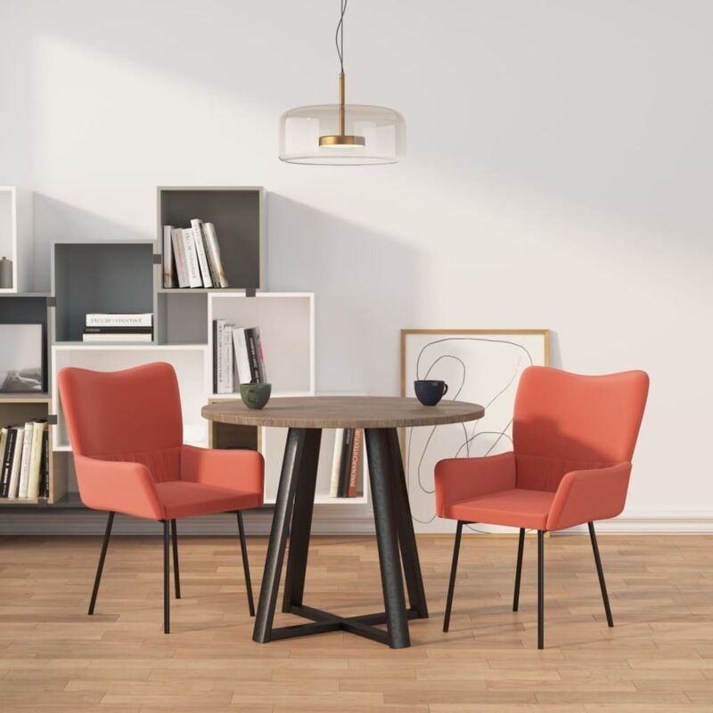 foto del prodotto sedie da pranzo 2 pz rosa in velluto vidaxl