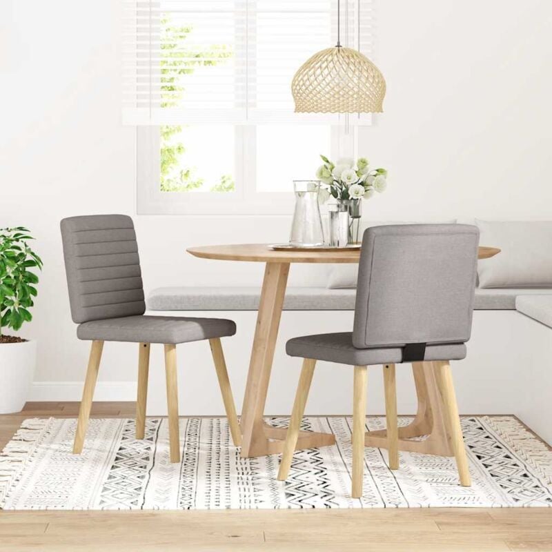 foto del prodotto sedie da pranzo 2 pz tortora in tessuto vidaxl