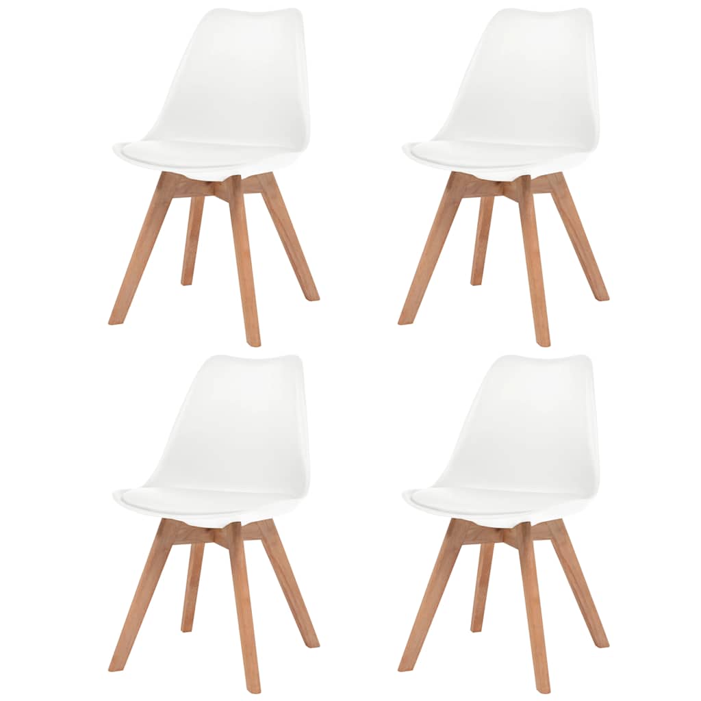 foto del prodotto sedie da pranzo 4 pz bianche in plastica cod mxl 6069
