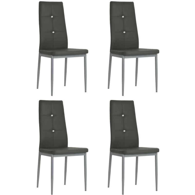 foto del prodotto sedie da pranzo 4 pz grigie in similpelle vidaxl 807421