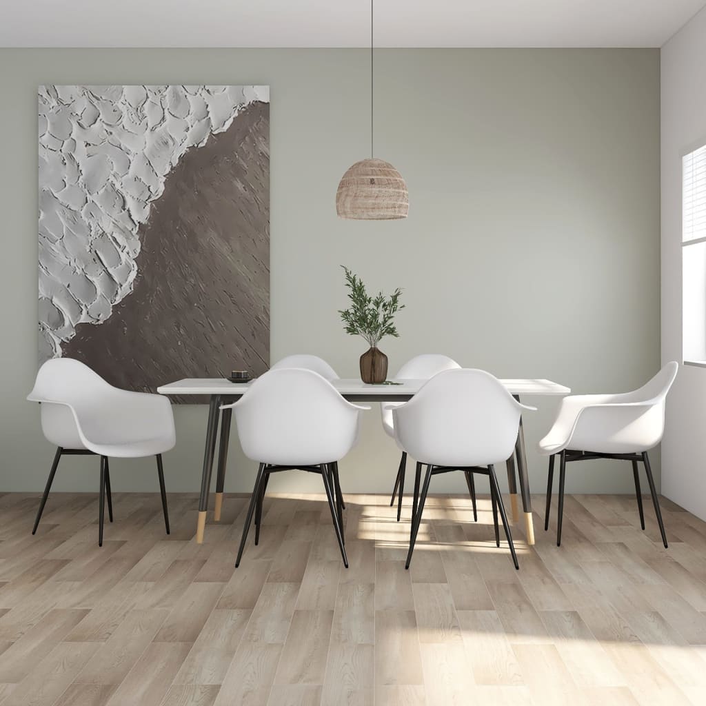 foto del prodotto sedie da pranzo 6 pz bianche in pp cod mxl 35252