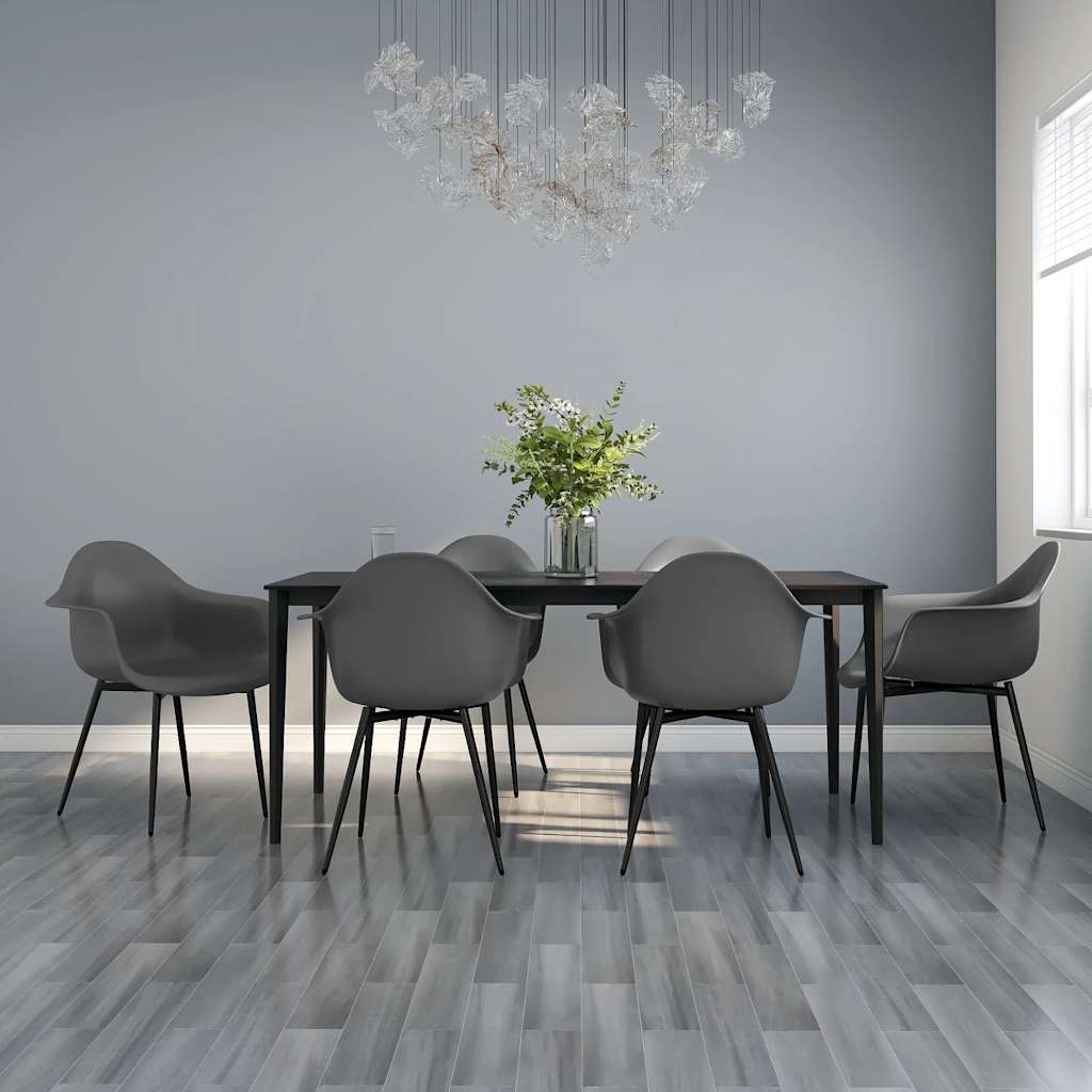 foto del prodotto sedie da pranzo 6 pz grigie in pp cod mxl 29670