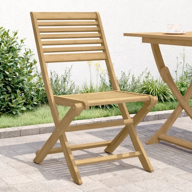 foto del prodotto sedie giardino pieghevoli 2 pz 48,5x61,5x87 cm massello acaciacod mxl 89632