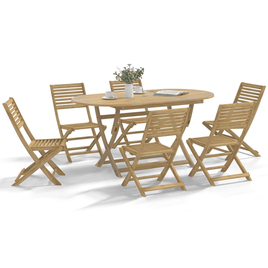 foto del prodotto sedie giardino pieghevoli 6 pz 48,5x61,5x87 cm massello acacia