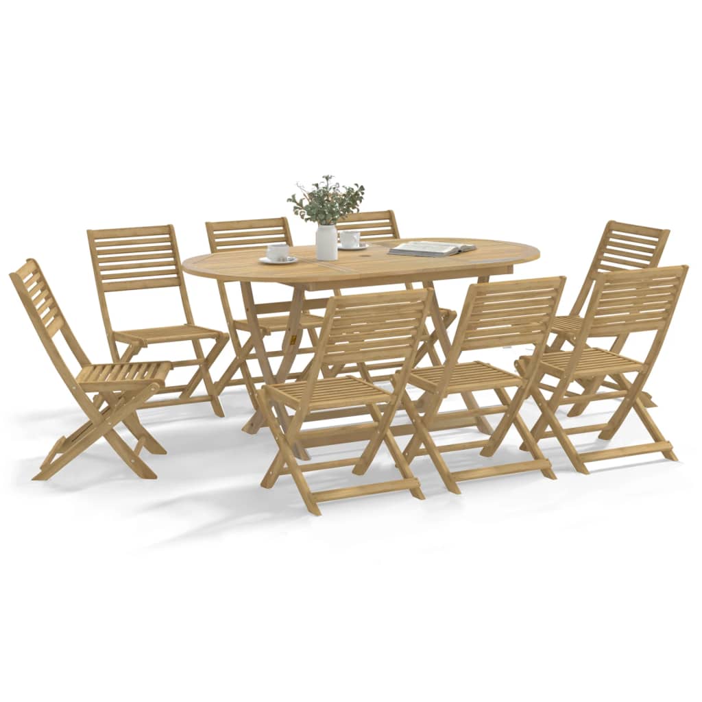 foto del prodotto sedie giardino pieghevoli 8 pz 48,5x61,5x87 cm massello acacia