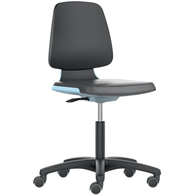 foto del prodotto sedie labsit 2 inter schiuma dimensioni blu, con ruote