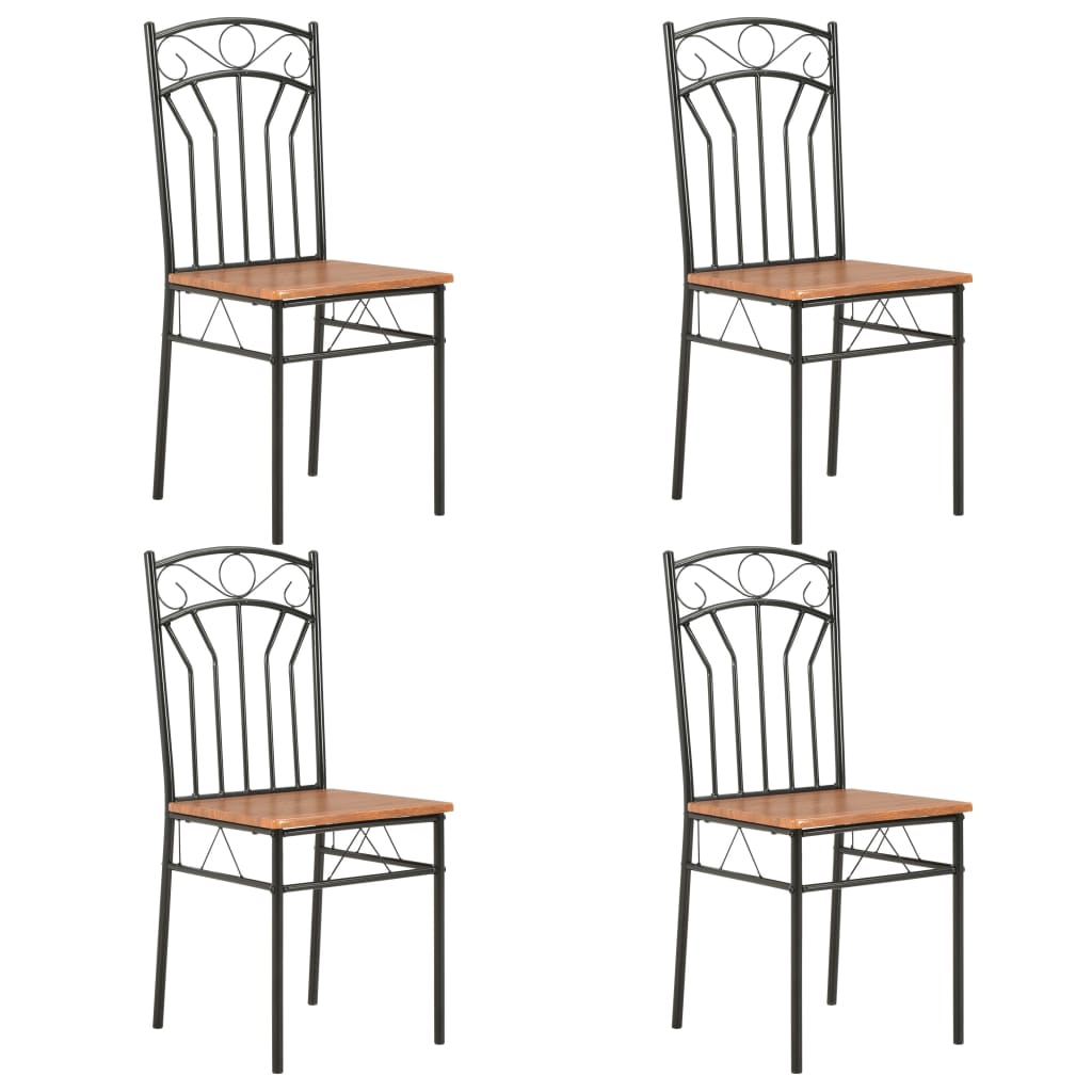 foto del prodotto sedie per sala da pranzo 4 pz marroni in mdf cod mxl 55412