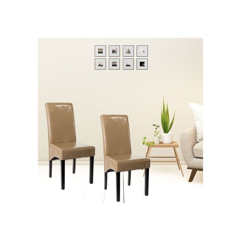 foto del prodotto sedie per sala da pranzo ester beige in similpelle 2 sedie