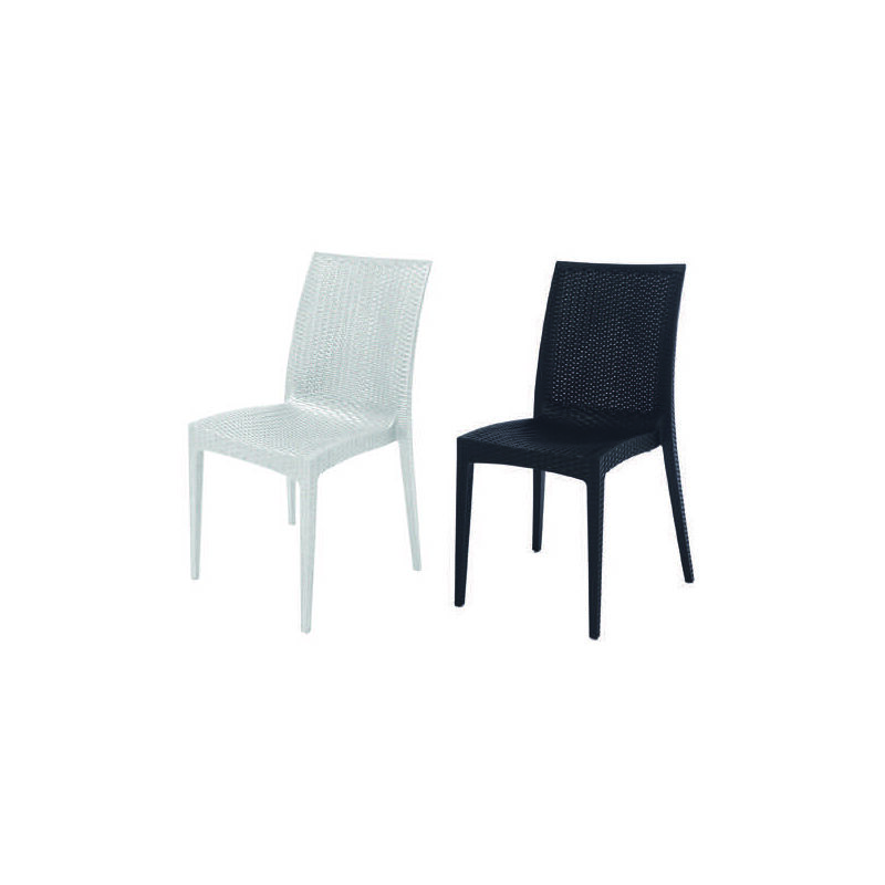 foto del prodotto sedie rattan bistrot antracite