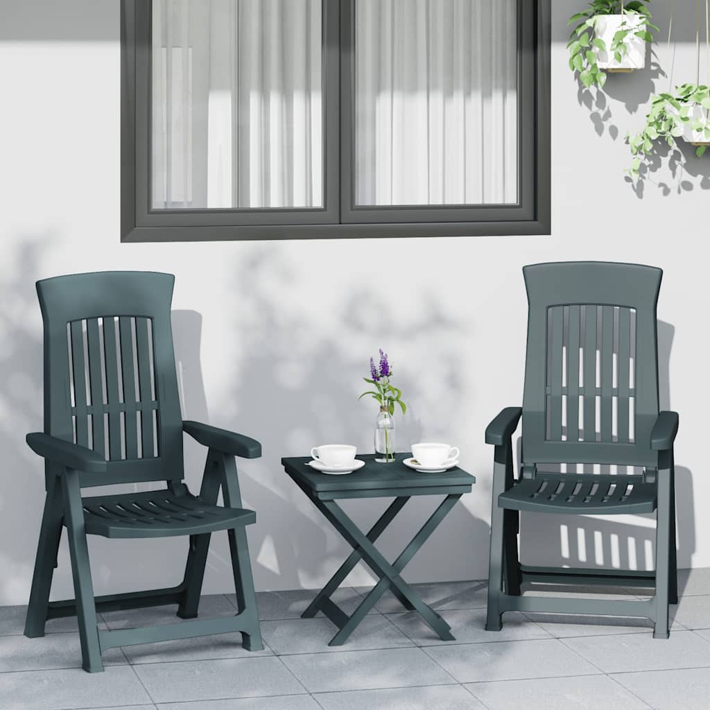 foto del prodotto sedie reclinabili da giardino 2 pz verdi in ppcod mxl 129828