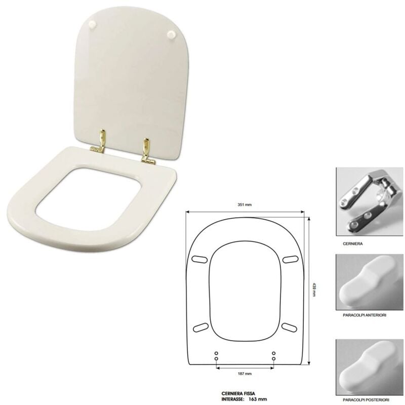foto del prodotto sedile colbam con cerniere cromo ideal standard calla 28102700.