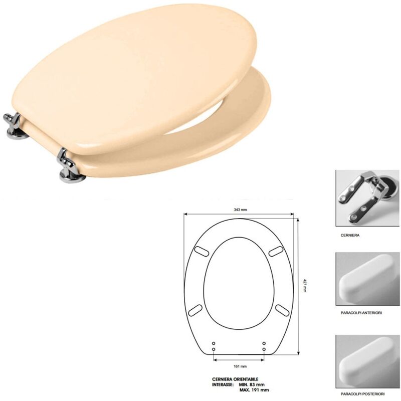 immagine 0 del prodotto sedile colbam con cerniere cromo ideal standard ellisse e ellisse piu colore visone 2814541.