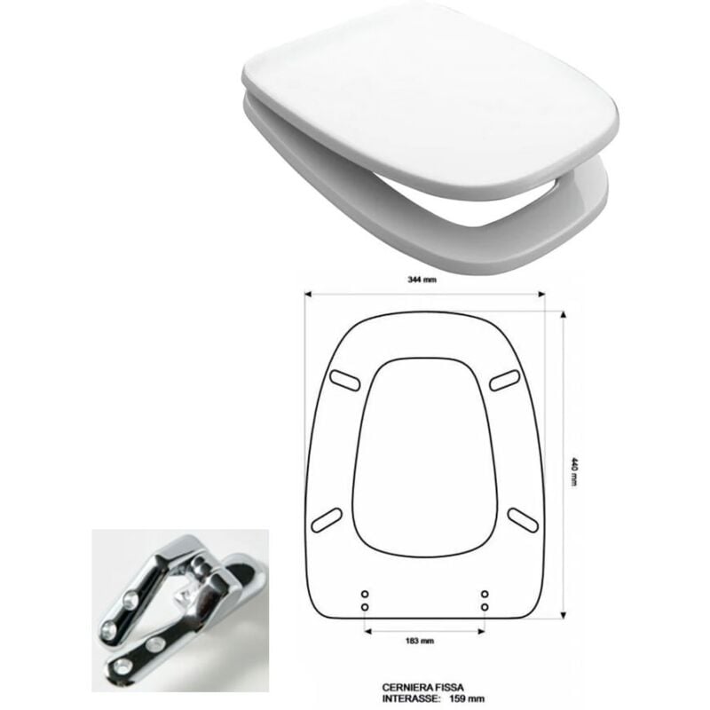 foto del prodotto sedile colbam con cerniere cromo pozzi ginori square champagne 3613202.