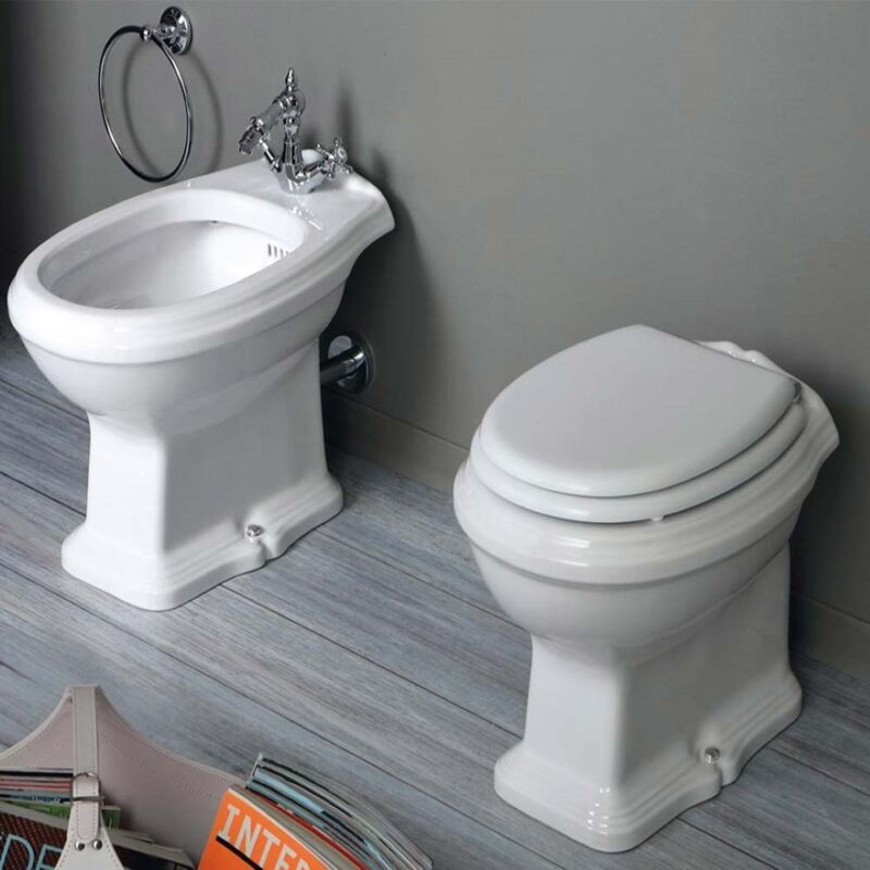 foto del prodotto sedile copri water arcade bianco cerniera cromo originale simas simas