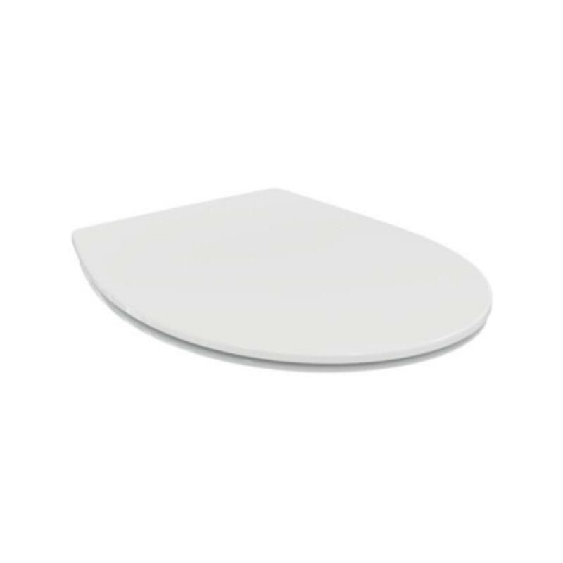 foto del prodotto sedile copri wc bianco quadro eurovit con cerniere in plastica ideal standard e131601