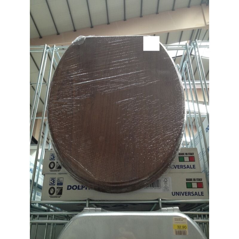foto del prodotto sedile copriwater per vaso compatibile universale noce opaco seba
