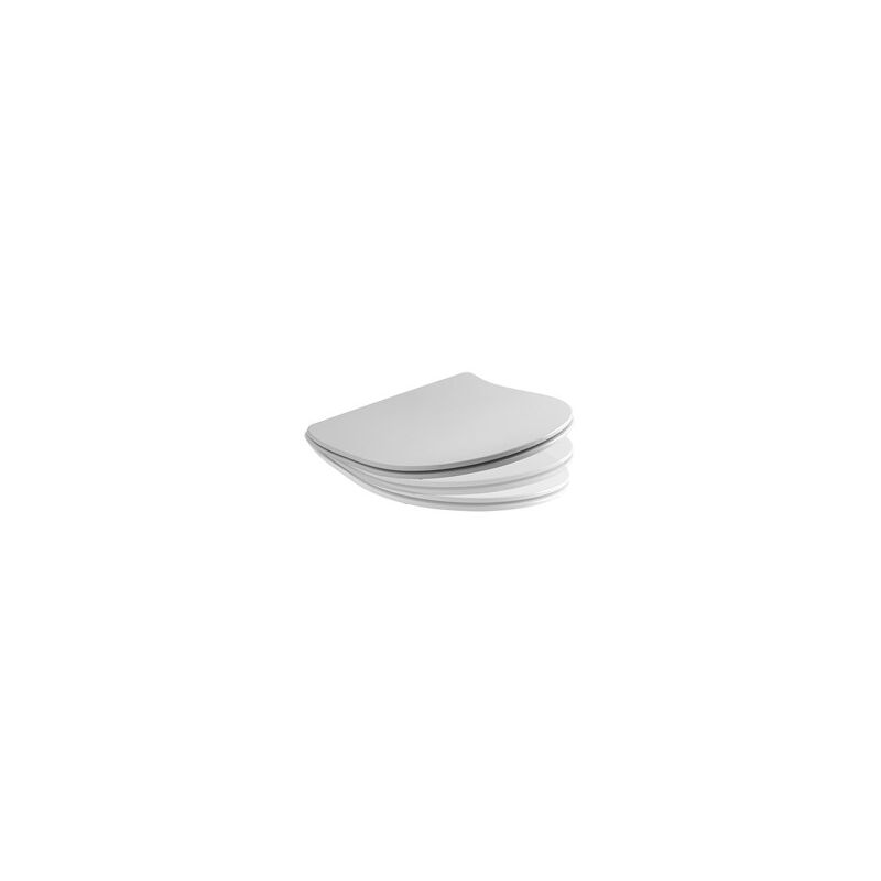 foto del prodotto sedile copriwater slim aquatech in resina con soft close 55 x 35 cm bianco