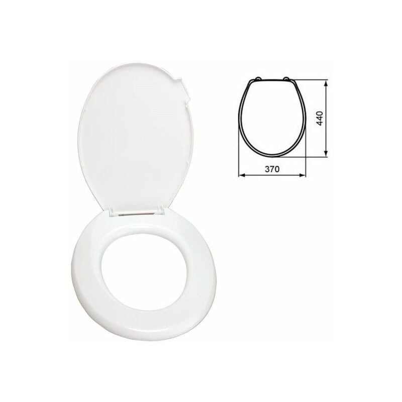 foto del prodotto sedile copriwater universale per bagno copri wc in plastica 44x36.5cm art. 52993