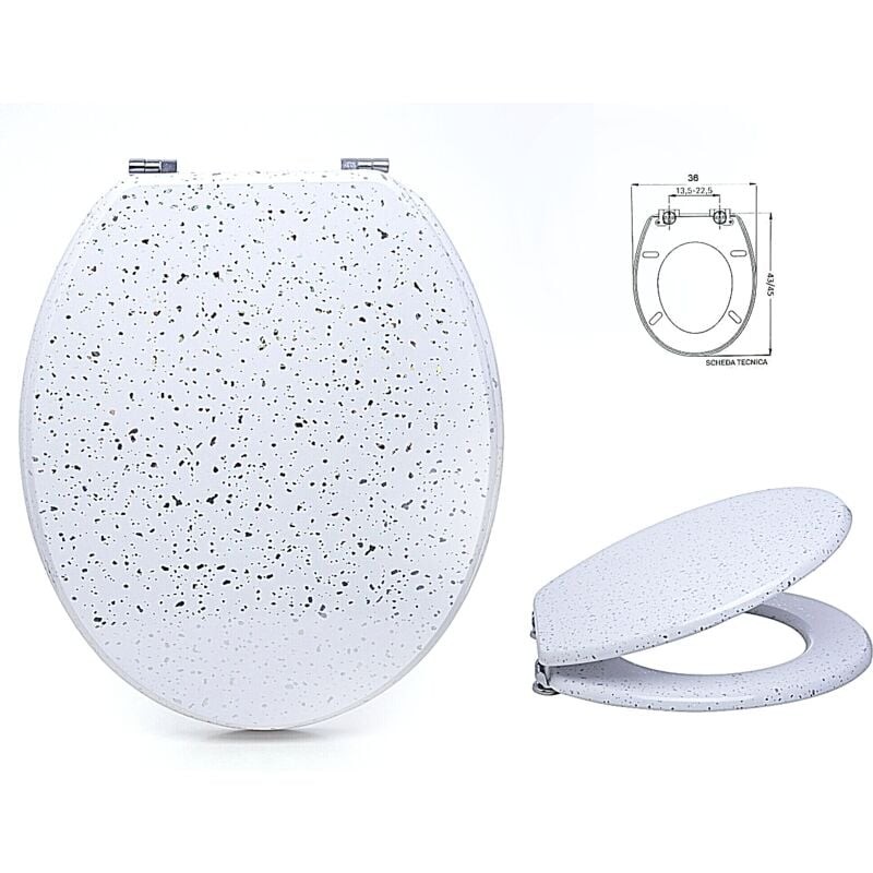 foto del prodotto sedile copriwater universale per bagno copri wc water in legno 18 mod. 52997
