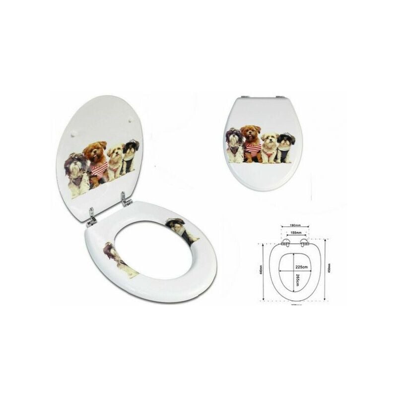 foto del prodotto sedile copriwater universale per bagno copri wc water in legno mod. 52727