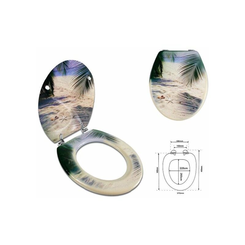 foto del prodotto sedile copriwater universale per bagno copri wc water in legno mod. 52955