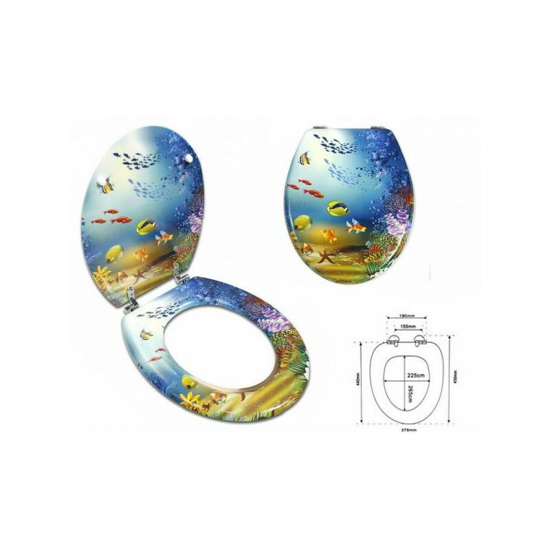 foto del prodotto sedile copriwater universale per bagno copri wc water in legno mod. 52978