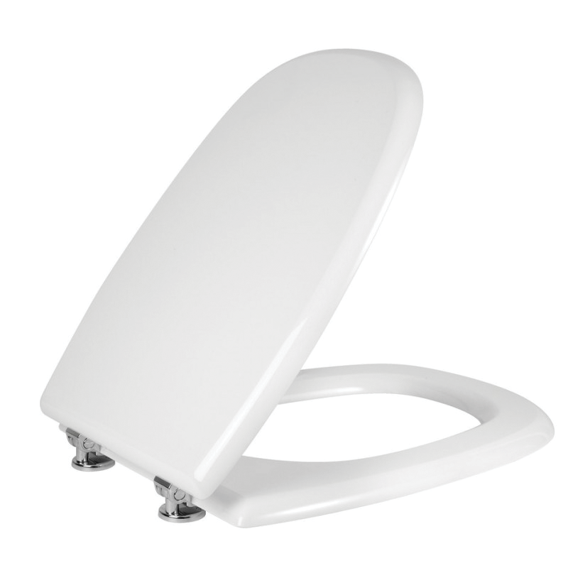 foto del prodotto sedile copriwater wc in legno mdf bianco per pozzi ginori mod. square