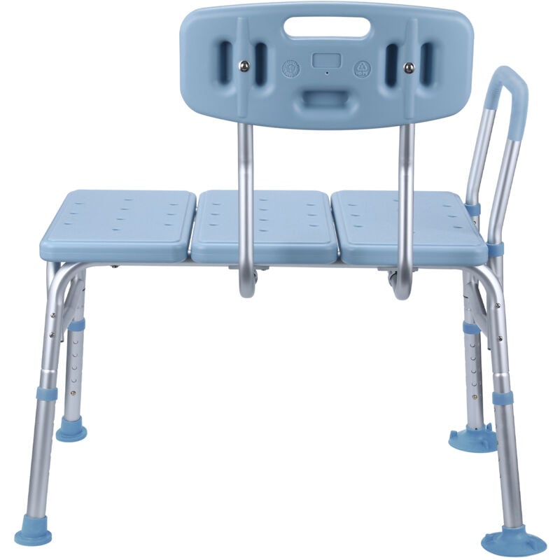 foto del prodotto sedile da bagno per anziani regolabile, sgabello da bagno con schienale e bracciolo rimovibili, antiscivolo, sedia da doccia per bagno tipo b