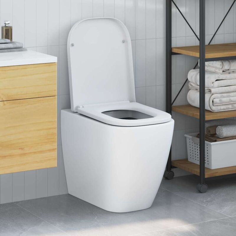 foto del prodotto sedile del water con rilascio rapido e chiusura morbida duroplast bianco vidaxl