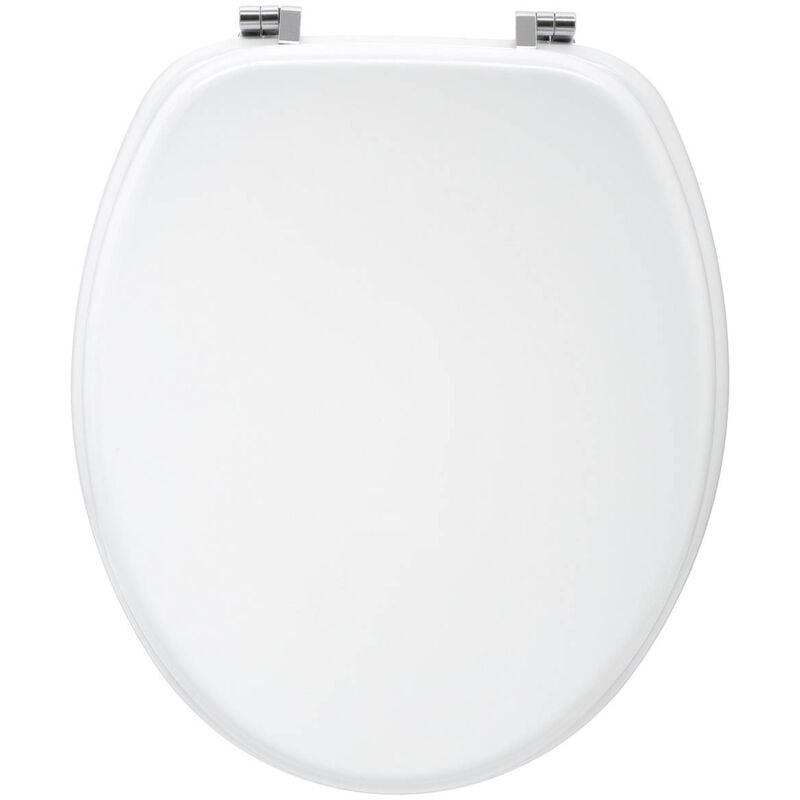 foto del prodotto sedile del water in legno bianco 5 five