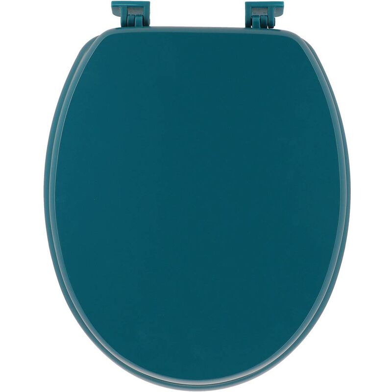 foto del prodotto sedile del water in mdf da 18 pollici con chiusure in plastica blu tahitiano tendance