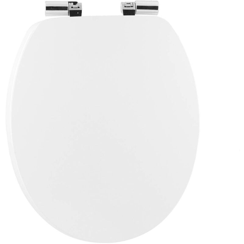 foto del prodotto sedile del wc mdf 18 pollici uni fasteners abs cromo anticaduta bianco tendance