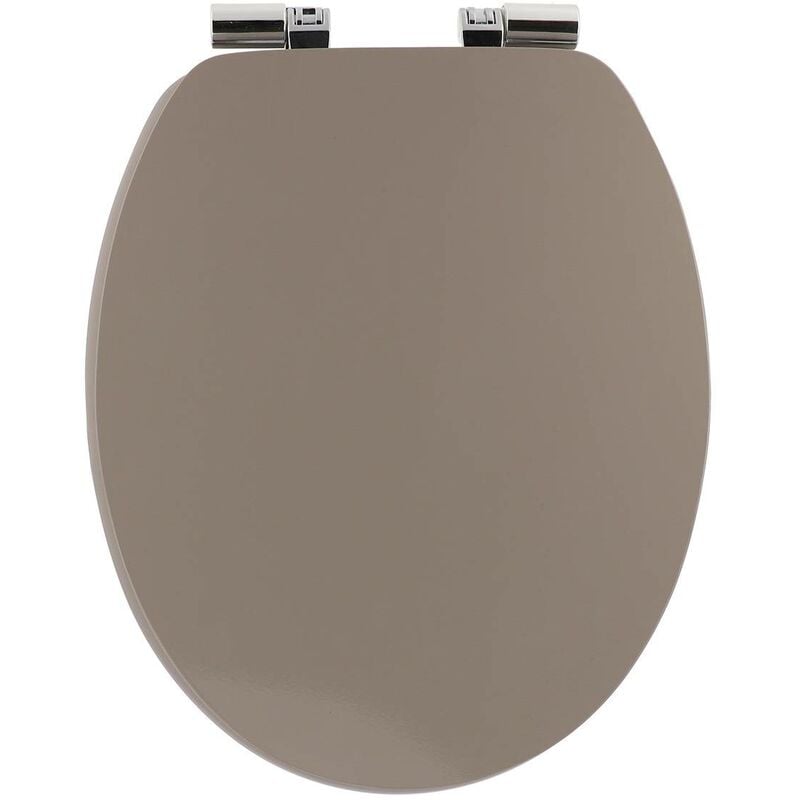 foto del prodotto sedile del wc mdf 18 pollici uni fasteners abs cromo anticaduta taupe tendance