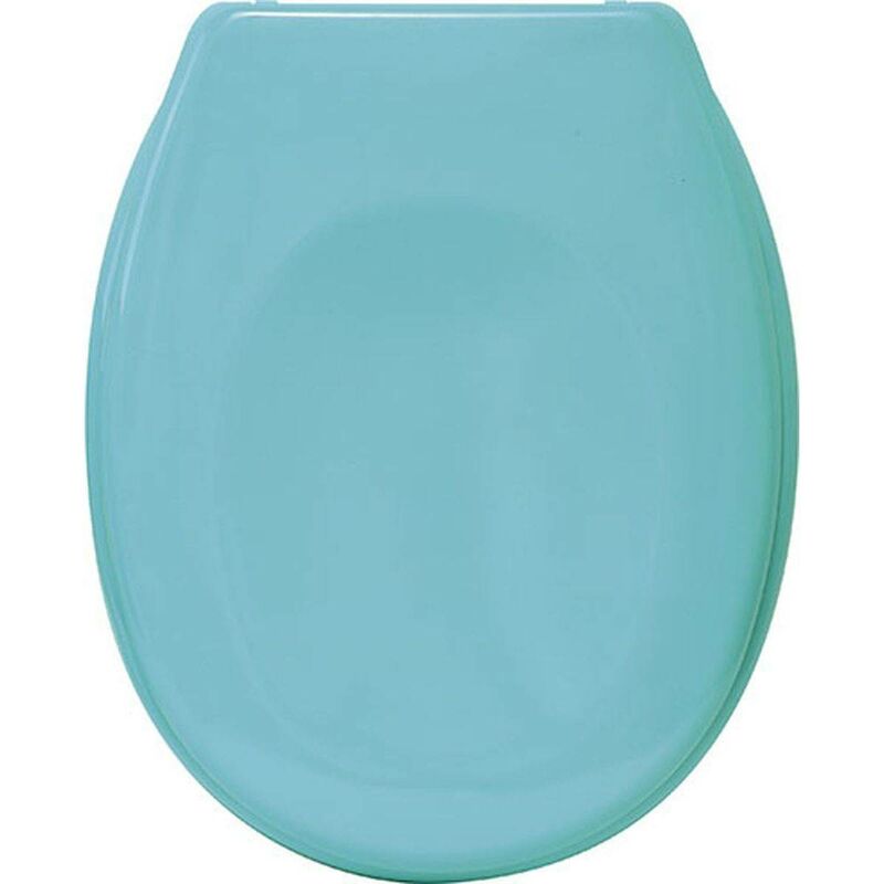 foto del prodotto sedile del wc thermodur 18 pollici freno di caduta chiusure in plastica verde acqua tendance