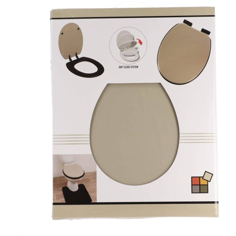 foto del prodotto sedile della toilette in mdf da 18 pollici nero sedile in abs elementi di fissaggio nero anticaduta corda nera tendance