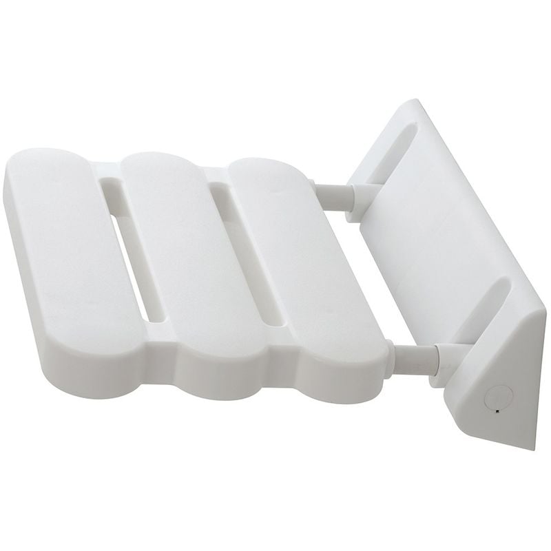 immagine 0 del prodotto sedile doccia a muro ribaltabile in alluminio bianco portata max 100 kg