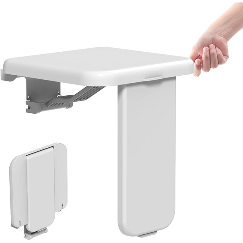 foto del prodotto sedile doccia pieghevole a parete, sgabello doccia pieghevole a parete, sedia doccia antiscivolo per anziani disabili 200 kg bianco