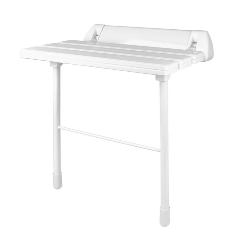 foto del prodotto sedile doccia ribaltabile per fissaggio a parete con gambe di appoggio serie easy idral 12007.2 bianco