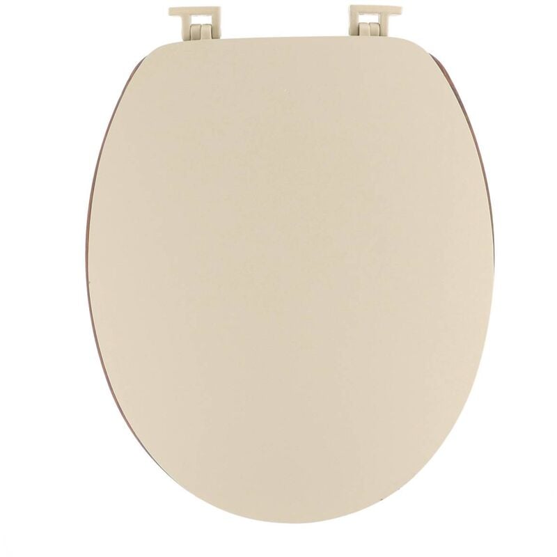 foto del prodotto sedile e coperchio in mdf da 18 pollici con design in acacia e chiusure in plastica beige tendance