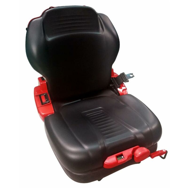 foto del prodotto sedile komodo in sky nero con sospensione meccanica e microswitch