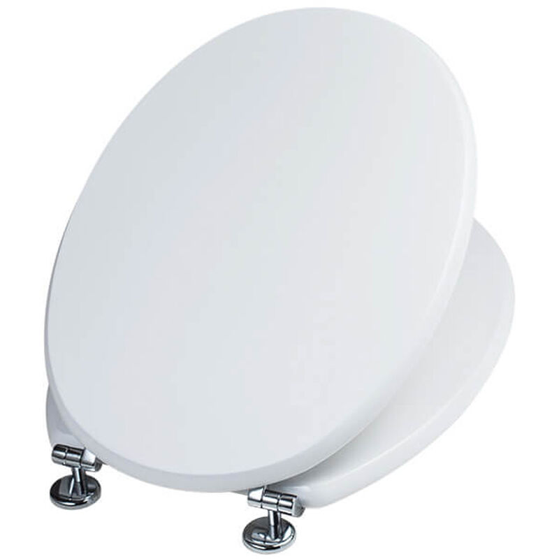 foto del prodotto sedile legno bianco ellisse