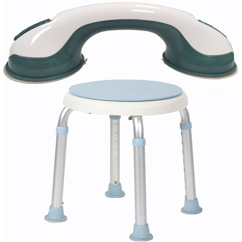 foto del prodotto sedile per doccia sgabello da doccia sedia da bagno sgabello da bagno maniglia da bagno maniglie a ventosa per donne incinte per doccia e bagno
