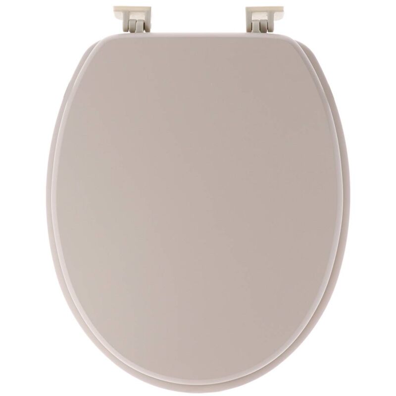 foto del prodotto sedile per wc in mdf da 18 pollici con fissaggi in plastica beige tendance
